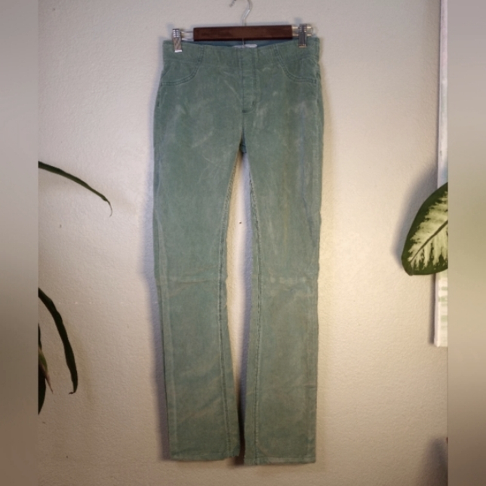 Free People Straight Leg Jeans in Sage Green